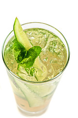 Image showing cocktail with cucumber