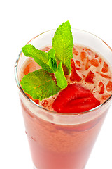 Image showing strawberry cold tea