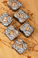 Image showing sesame sushi rolls