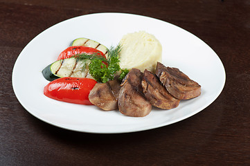 Image showing tongue with grilled vegetable