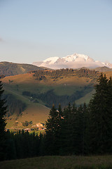 Image showing Evening in Alps mountains