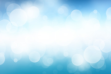 Image showing Blue desktop wallpaper with bokeh light