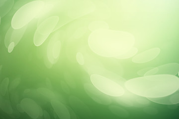 Image showing Green background with abnormal magic bokeh lights