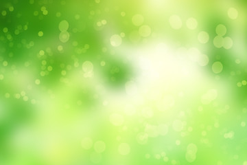 Image showing Green abstract background picture with bokeh lights