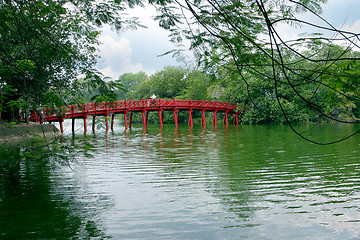 Image showing red bridge