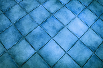 Image showing Background surface of blue tiles