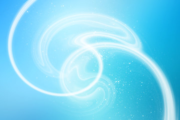 Image showing Soft light effects on a blue background