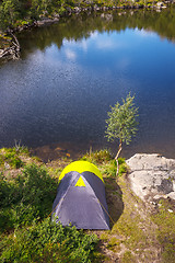 Image showing Camping in the wilderness