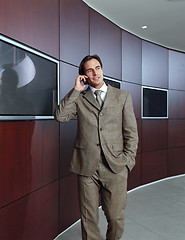 Image showing Businessman talking on mobile phone ll