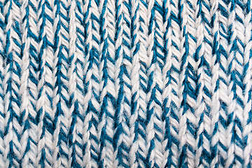 Image showing white and blue woolen threads