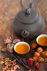 Image showing Chinese style herbal floral tea