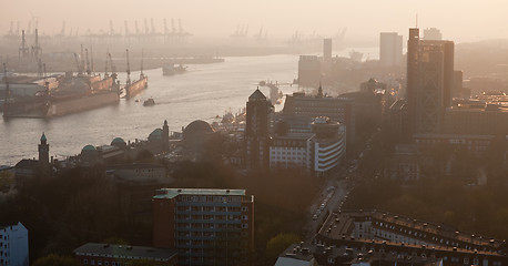 Image showing Hamburg aerial panoramic view