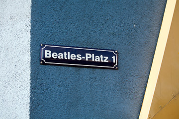 Image showing Beatles square on Reeperbahn street, Hamburg, Germany