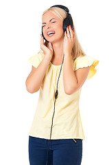 Image showing Woman with headphones