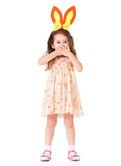 Image showing Girl with rabbit ears