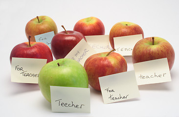 Image showing Apples for teacher
