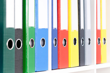 Image showing Folders on shelves