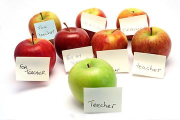 Image showing Apples for teacher