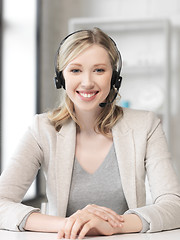 Image showing friendly female helpline operator