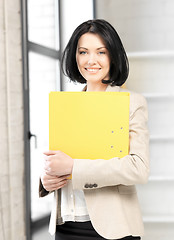 Image showing woman with folder