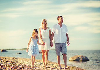 Image showing happy family at the seaside