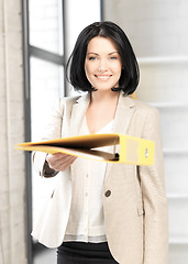 Image showing woman with folder