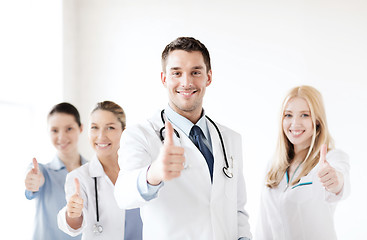 Image showing professional young team or group of doctors