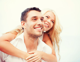 Image showing couple having fun on the beach