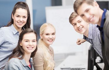 Image showing students having discussion at school