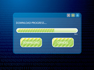 Image showing digital download blue