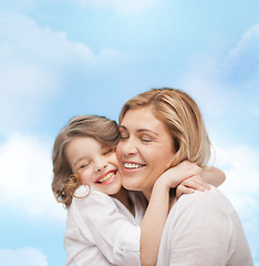 Image showing happy mother and daughter hugging