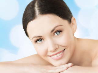 Image showing smiling woman in spa salon