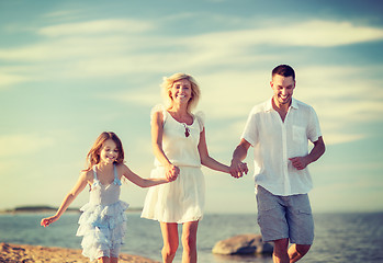 Image showing happy family at the seaside