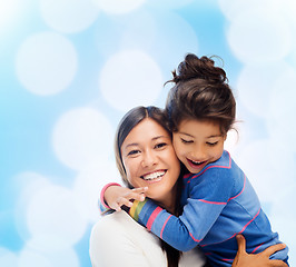 Image showing hugging mother and daughter