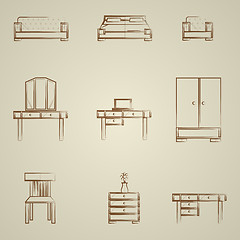 Image showing Icons for furniture