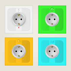 Image showing Illustration of eco sockets