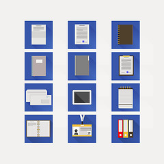 Image showing Flat icons for business
