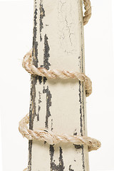 Image showing wrapped rope on wood