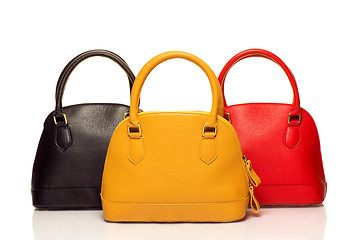 Image showing three purses on white background