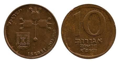 Image showing ten agorot, Israel, 1981