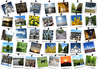 Image showing motley images isolated on the white background