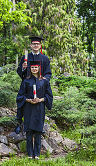 Image showing Couple in the Graduation Day
