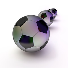 Image showing Soccer balls