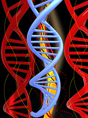 Image showing DNA structure model background 