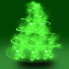 Image showing Christmas tree from light