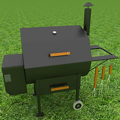 Image showing oven barbecue grill