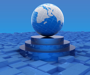 Image showing Earth on podium
