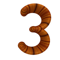 Image showing Wooden number 