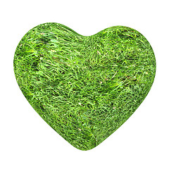 Image showing 3d grass heart