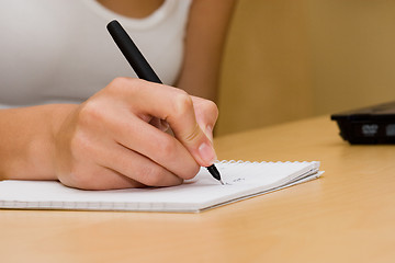 Image showing Woman writing